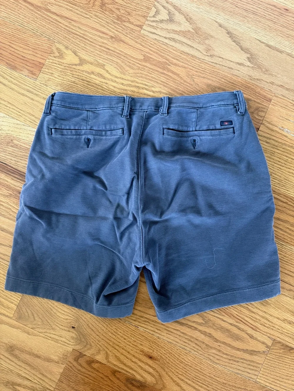 Faherty Slate Blue Flat-Front Stretch Shorts